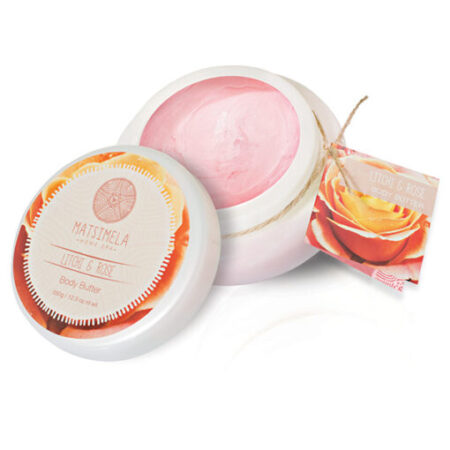 MatsiMela Body Butter - Litchi & Rose - 350g