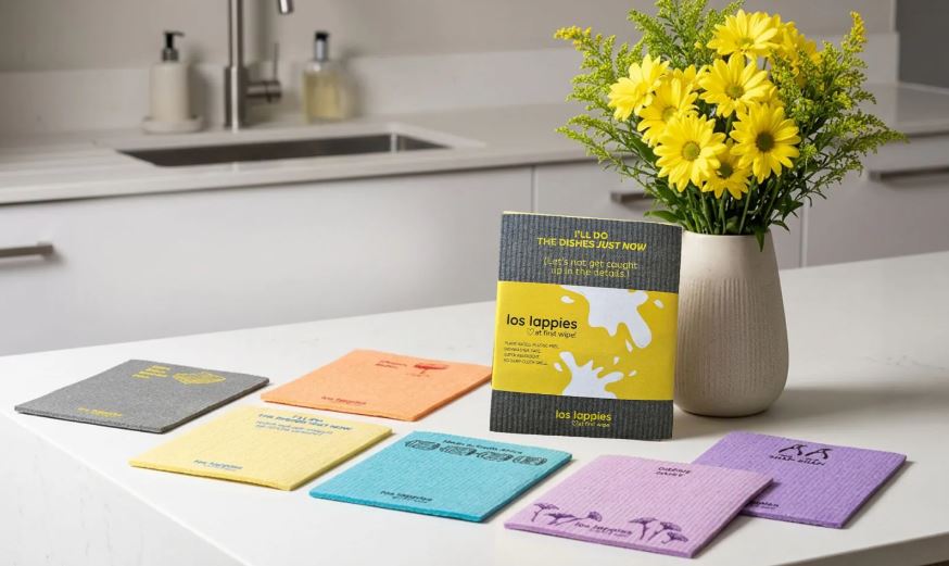 Los Lappies OG Reusable Cellulose Cleaning Cloths - Made In SA - Set of 4 - Image 2