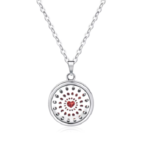 Stainless Steel Aromatherapy Diffuser Necklace - 1 Heart